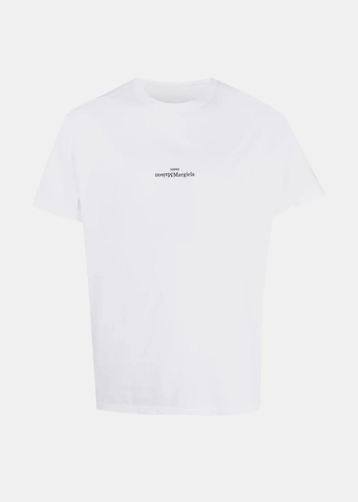 Maison Margiela White Upside Down Logo T-shirt