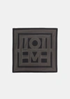 Totême Striped Monogram Cotton & Silk Scarf In Black