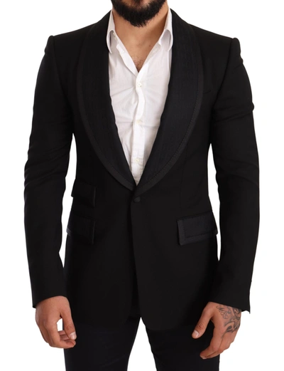 Dolce & Gabbana Elegant Black Slim Fit Formal Men's Blazer