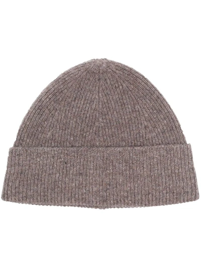 Acne Studios Ribbed-knit Wool-cashmere Beanie In Gray