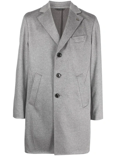 Colombo Single-breasted Cashmere Coat In Visone