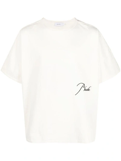 Rhude Off-white Reverse T-shirt In Cream