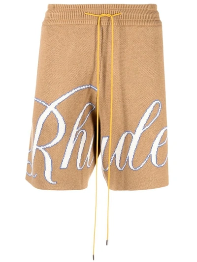 Rhude Tan Jacquard Shorts