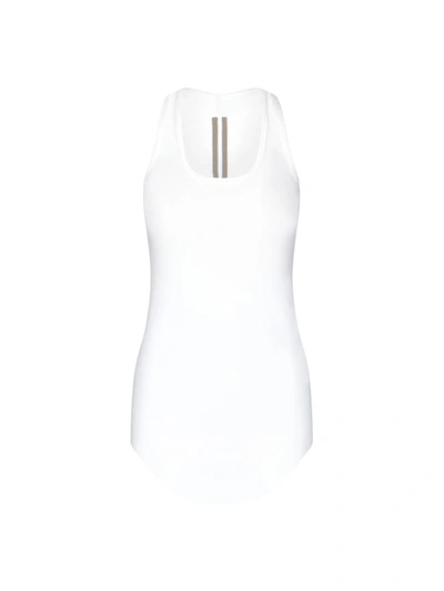 Rick Owens Drkshdw Ribbed Cotton Tank Top In White