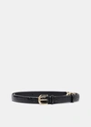 TOTÊME TOTEME BLACK DOUBLE CLASP LEATHER BELT