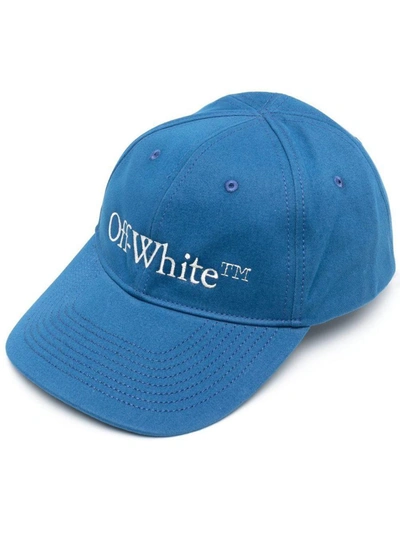 Off-white Logo Cap In Blu