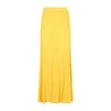 Gabriela Hearst Eula Ribbed And Pointelle-knit Merino Wool Maxi Skirt In Yellow &amp; Orange