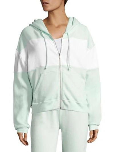 Wildfox Marquis Colourblock Hoodie In Iced Mint
