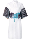 TOME TOME TWEED SLEEVES SHIRT DRESS - WHITE,TR174131A11619369