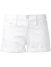 Frame Le Super High Raw Fray Shorts Au Natural Clean In White