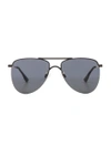 Le Specs The Prince Matte Black 1602147 - As Seen On Alessandra Ambrosio In Matte Black