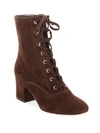 GIANVITO ROSSI Lace-Up Suede Ankle Boots