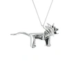 GUCCI LION NECKLACE SILVER