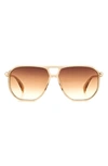 RAG & BONE 58MM RECTANGULAR SUNGLASSES