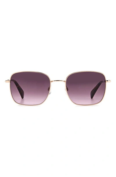 Rag & Bone 52mm Gradient Square Sunglasses In Gold