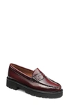Gh Bass Whitney Weejun Lug Sole Penny Loafer In Wine