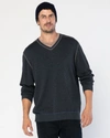 AGAVE DENIM GALLANT DOUBLE-KNIT VEE