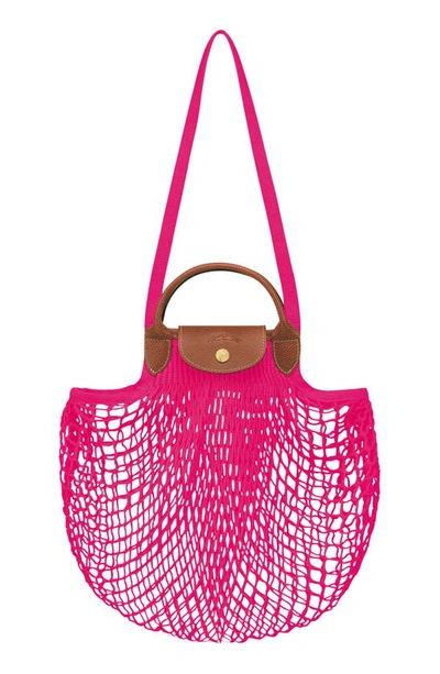 Longchamp Top Handle Bag Le Pliage Filet In Pink