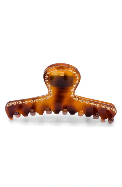 Alexandre De Paris Raspail Crystal-embellished Hair Clip In Brown