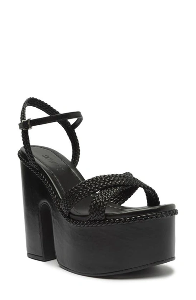 Schutz Karima Cutout Platform Sandal In Black