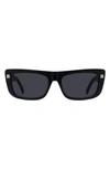 Givenchy Men's Gv Day 4g Rectangle Sunglasses In Shiny Black Smoke