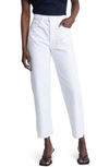 FRAME LE JANE RAW HEM CROP STRAIGHT LEG JEANS