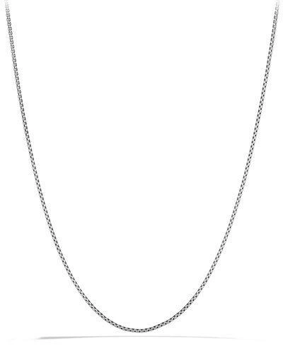David Yurman Box Chain Necklace With An Accent Of 14k Gold, 1.7mm, 18 In Silver/gold