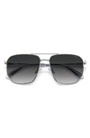 POLAROID 59MM POLARIZED RECTANGULAR SUNGLASSES