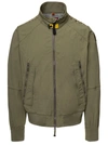 PARAJUMPERS 'DESERT' MILITARY GREEN HIGH NECK JACKET WITH PATCH POCKET IN COTTON BLEND MAN