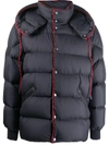 Moncler Blue Amarante Hooded Quilted Jacket In 779