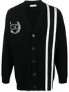 Valentino Vlogo Cardigan In Nero/avorio