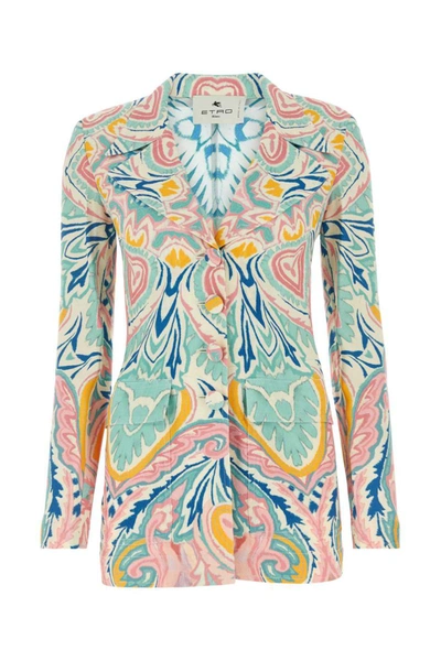 Etro Jackets And Vests In Printed