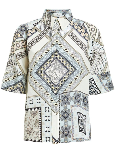 Etro Graphic-print Short-sleeve Shirt In <p><strong>gender:</strong> Women