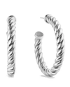David Yurman Cable Classics Hoop Earrings In Sterling Silver