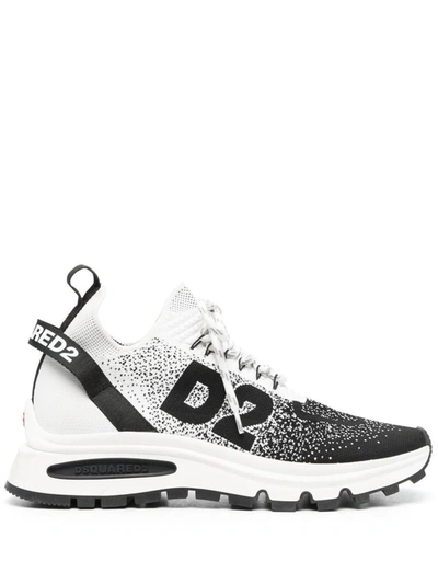 Dsquared2 Knitted-upper Low-top Sneakers In White