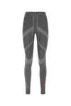 Prada Grey Stretch Polyester Blend Leggings In Grey