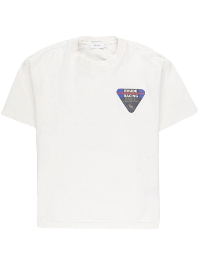 Rhude White Race Patch T-shirt