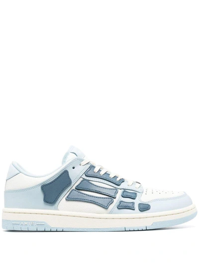 Amiri Skel Top Low-top Leather Sneakers In Baby Blue