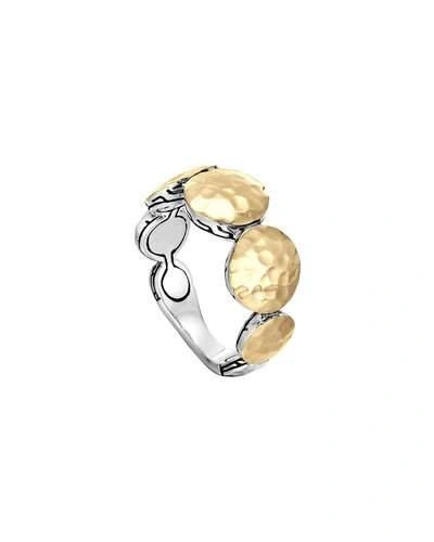 John Hardy Palu Gold & Silver Round Disc Ring In Silver/ Gold