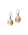 John Hardy Women's Palu 18k Yellow Gold & Sterling Silver Hammered Disc Drop Earrings In Gold And Silver