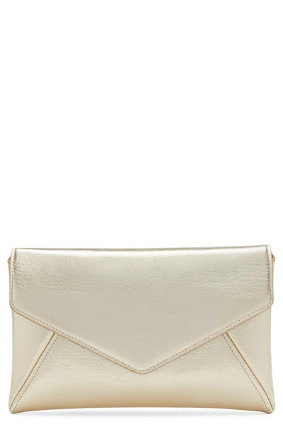 Stuart Weitzman The Loveletter Mini Clutch In Platino