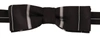 DOLCE & GABBANA DOLCE & GABBANA BLACK GREY LINING 100% SILK NECK PAPILLON MEN'S TIE