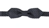 Dolce & Gabbana Blue Gray Polka Dot 100% Silk Neck Papillon Tie In Blue