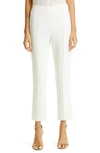 Cinq À Sept Brianne Pintuck Crepe Pants In Ivory