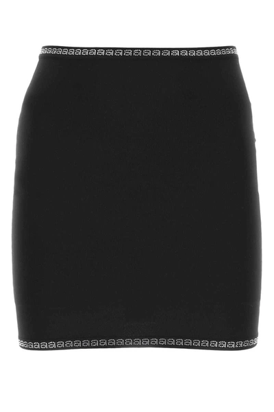 Alexander Wang Crystal-embellished Fitted Skirt In Black