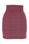 Alexandre Vauthier Mini Skirt With High-waisted Houndstooth Embroidery In Checked