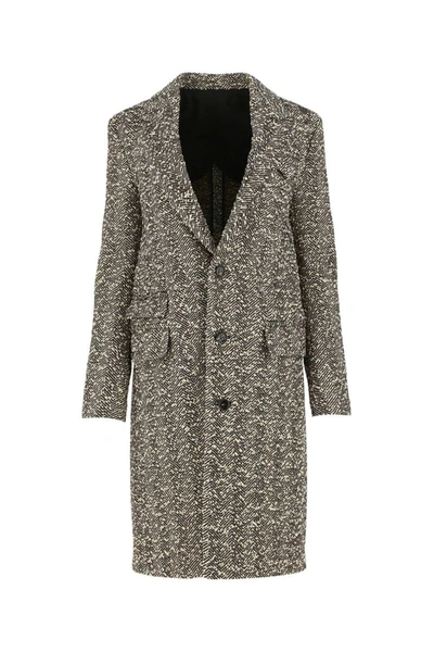Bottega Veneta Embroidered Stretch Wool Blend Coat In Green