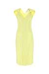Bottega Veneta Women Embellished Stretch Viscose Blend Dress In Yellow