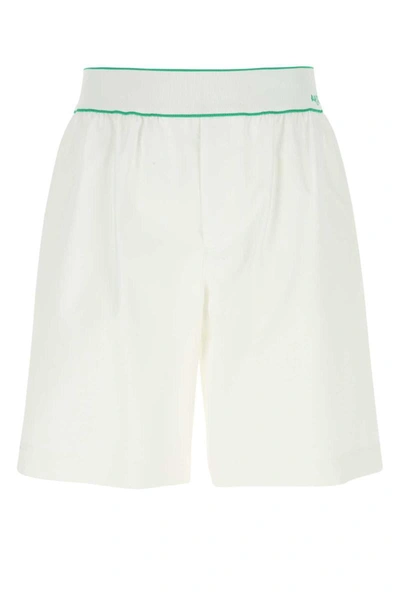 Bottega Veneta Cotton Logo Shorts In White
