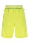 Bottega Veneta Lime Cargo Bermuda Shorts In Green